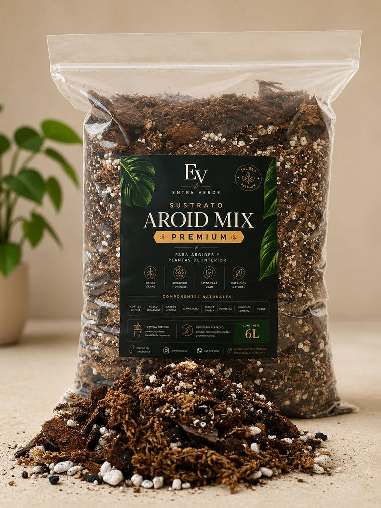 Aroid Mix Premium de Entre Verde — Sustrato para Aráceas 20L